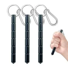 3Pcs Safety keychain Set Protection Keychain Accessories Safety Stick with 3P...
