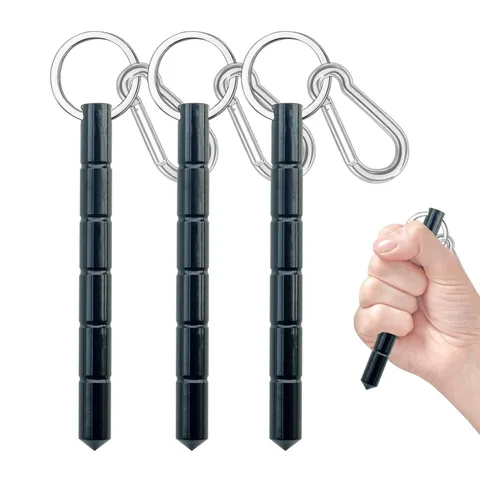 3Pcs Safety keychain Set Protection Keychain Accessories Safety Stick with 3P...