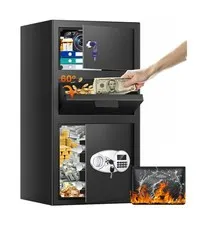 5.6 Cuft Large Depository Drop Safe for Business, Anti-Theft Safe Box with Qu...