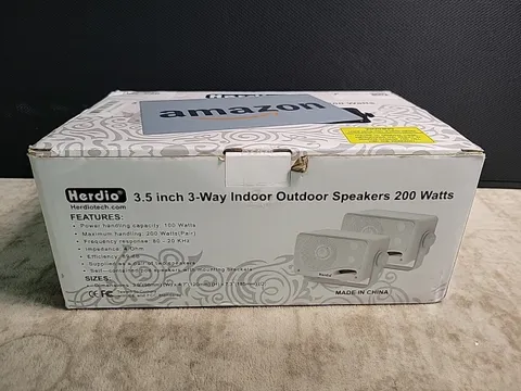 Herdio 3.5" Outdoor Bluetooth Speakers Waterproof 200W 3 Way Premium Wall...