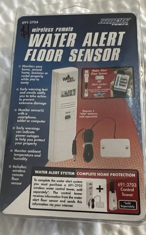 New Barracuda® Wireless Remote Water Detector Floor Sensor alert system