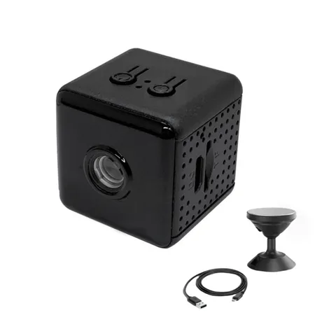 1080P WiFi Camera w/Ceiling Mount Night Vision Motion Alert iOS Android Black