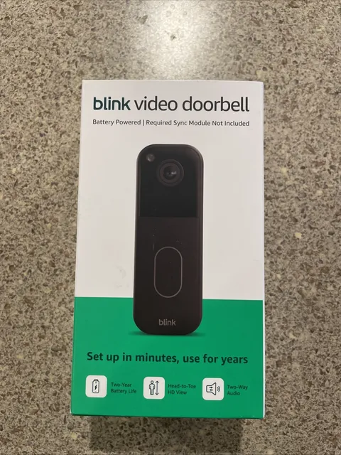 Blink Wireless Video Doorbell 2nd Gen Newest Model Black HD, NEW/SEALED