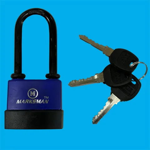 55mm Waterproof Long Shackle Heavy Duty Security Padlock, Weatherproof, 3 keys