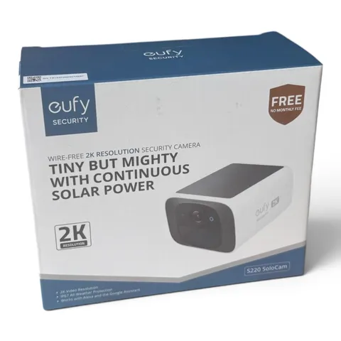 eufy S220 SoloCam Solar Security Camera 2K Wi-Fi Wireless Outdoor | NEW