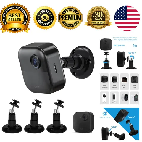 Blink Outdoor Camera Mount 360 Degree Wall Mount Bracket Black 3 Pack