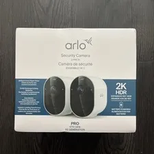 Arlo Pro 6 Wire-Free 2K Security Camera - White - 2 Pack New & Sealed