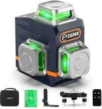CIGMAN Laser Level Self Leveling 3x360° for Picture Hanging & Construction