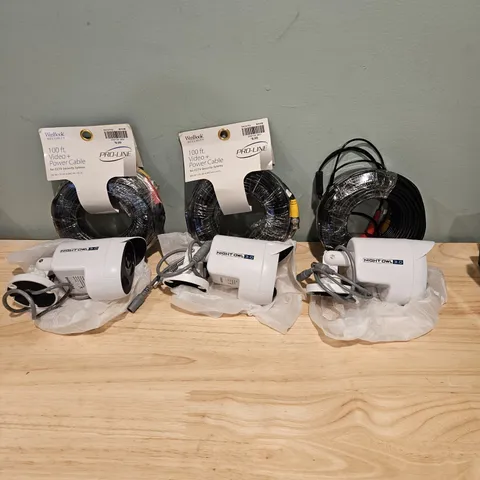 Night Owl 3.0 Add-On Bullet Cameras (3) Model CM-PHDA30W-BU-SGS with Cables