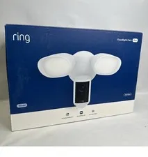 New Ring Floodlight Cam Pro Wired 2nd Gen (Newest Model) Retinal 4K - White
