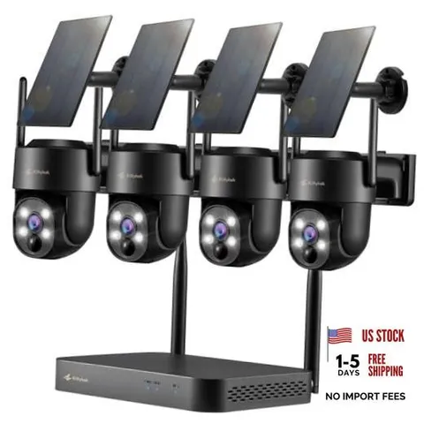 Solar Wireless Security Camera System, 2K Security Camera Outdoor | KBRB40T4