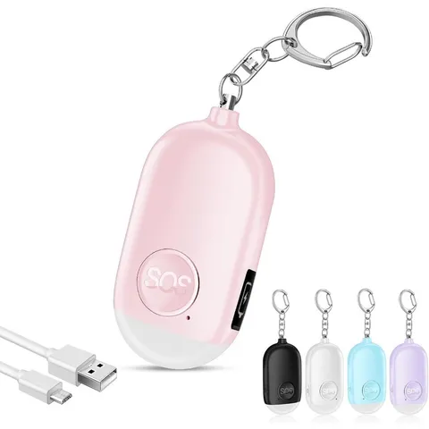 Personal Safety Alarm for Women, Rechargeable 130dB Self Defense Alarm Keychain