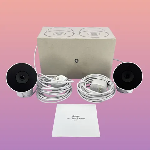 2 Pack Google Nest Cam Outdoor 2nd Gen G7LYP Wired Security Camera #MS5038