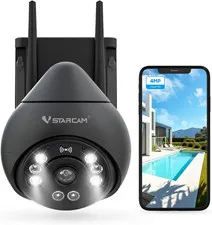 4MP Outdoor Security Camera, 2.5K, 360° View, Color Night Vision, PIR Motion Det