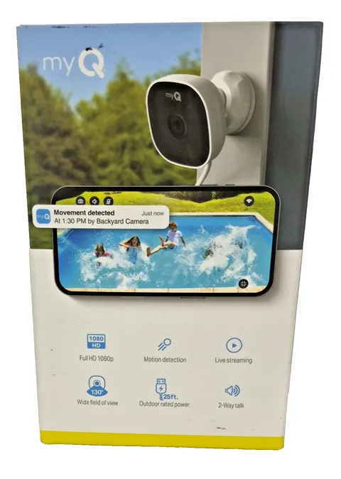 Chamberlain - myQ Smart Outdoor Home Security Camera - White