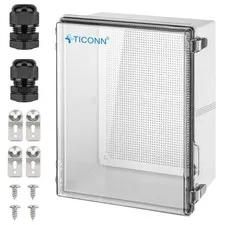 TICONN Outdoor Electrical Box Waterproof, 19.7"x15.7"x7.9", Transparent Cover