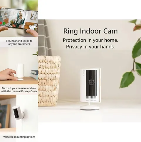 Indoor Security Camera 1080p HD Color Night Vision Privacy Cover Motion Alerts