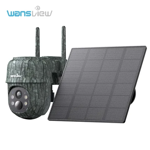 Wansview 4G LTE Cellular 2K Solar Security Camera Outdoor Wireless Ai Detection