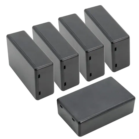 LeMotech 5 Pieces Plastic Project Boxes 3.1" X 2.0" X 1.0"(5pc), Black 