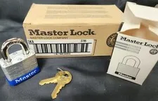 QTY 4 NEW MASTER LOCK 3KA NO. 3 ALL KEYED ALIKE 2 KEYS EACH MADE IN USA