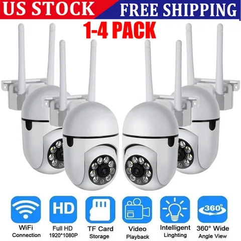 1/2/4PCS Wireless Wifi Security Camera System Outdoor Home 5G 1080P Night Vision