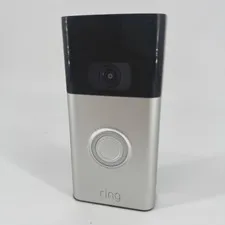 Ring 2nd Gen 5UM5E5 Silver & Black Night Vision 2-Way Talk 1080p Video Door Bell