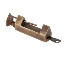 Household Vintage Furniture Door Padlock Antique Brass Warehouse Cabinet Lock 1X