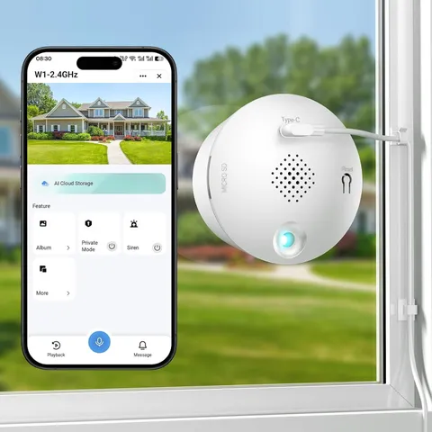 3MP 2K Window Camera for Home Security, Indoor Camera with Outdoor View, Full-Co