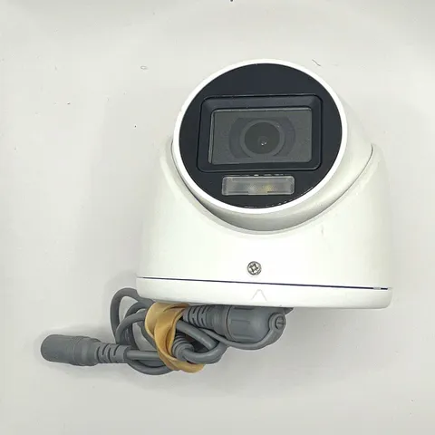 White CCTV Dome Security Camera, Wired BNC, Color, Indoor/Outdoor, Hardwired