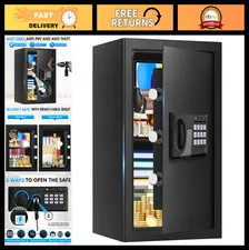Large Fireproof Safe 3.3 Cuft for Home Use - Digital Keypad, Waterproof, Removab