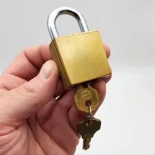 Corbin Padlock K 66 1" L x 0.25" D Shackle 1.4" Body Bronze Finish Keyed Diff