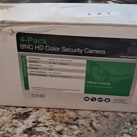 Q-See 4-Pack BNC HD Color CCTV Security Cameras White Indoor/Outdoor QCA8050BA