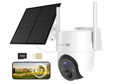 ARENTI 4G LTE Outdoor Cellular Solar Security Camera Wireless 360° PTZ Motion…