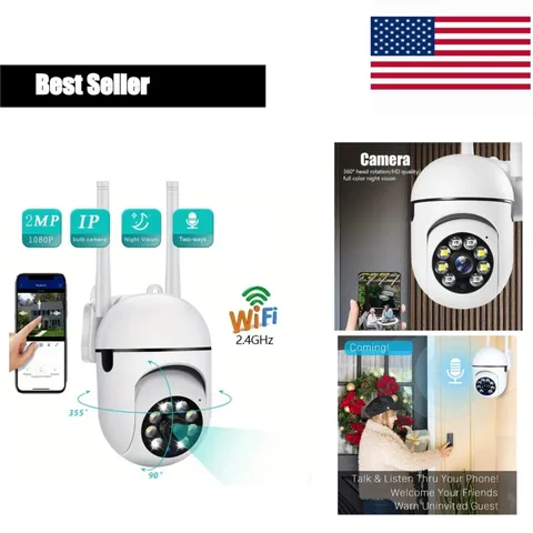 1080P WiFi Security Camera 360° Two-Way Audio Night Vision FireFrog