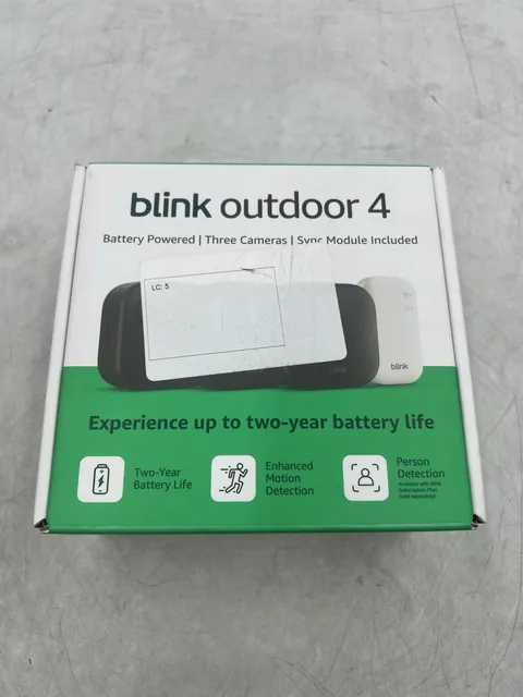 Blink Outdoor 4 Wireless smart security camera 2 Yrs battery life 1080p 3 Camera