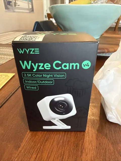 Wyze Cam v4 -2.5K Color Night Vision Indoor/Outdoor WiFi. Alexa & Hey Google
