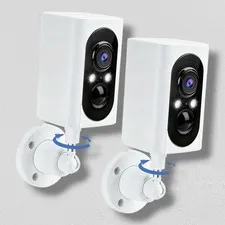 Security Cameras Wireless Outdoor 355° Pan Rotating 2K Color Night Vision...