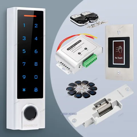 HOMSECUR Weatherproof IP66 APP WIFI Fingerprint PIN Access Control Touch Keypad