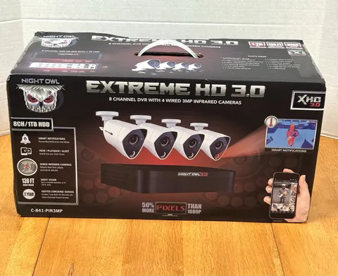 Night Owl Extreme HD 3.0 8-Channel 1TB 4 Camera Security System BRAND NEW SEALED