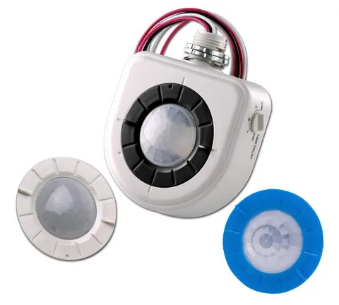 Leviton OSFHU-I4W 480 Volt Occupancy Sensor with 3 Interchangeable Lenses -...