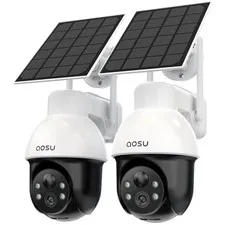 3K 5MP Solar Security Camera Wireless Outdoor PTZ 360° Smart Tracking