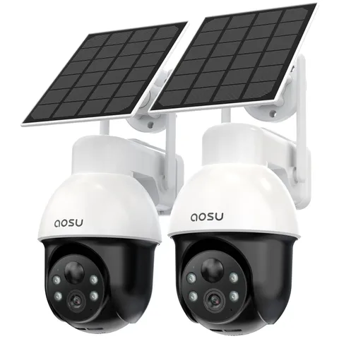 3K 5MP Solar Security Camera Wireless Outdoor PTZ 360° Smart Tracking