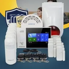 HOMSECUR Wireless WIFI 4G RFID LCD Burglar Intruder Alarm System
