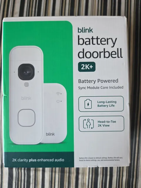 Blink - Battery Doorbell 2K+ Sync Module Core included Wireless video (NEW) 