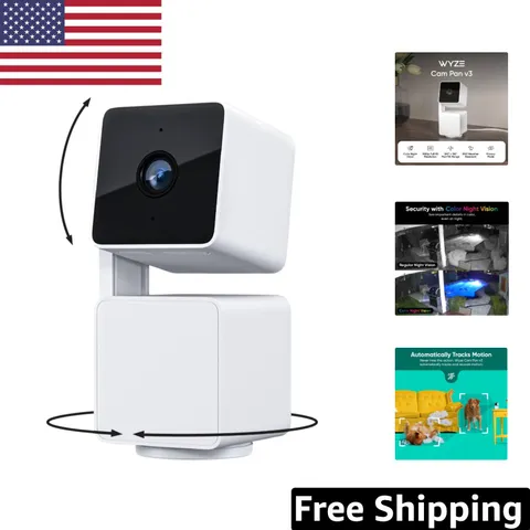Cam Pan V3 - Smart 1080p Pan/Tilt/Zoom Security Camera with Color Night Vision