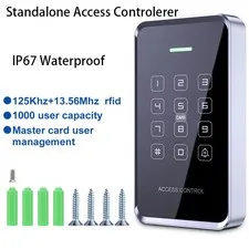 125Khz+13.56Mhz RFID Access Control Keypad 1000User Waterproof Backlight Touch