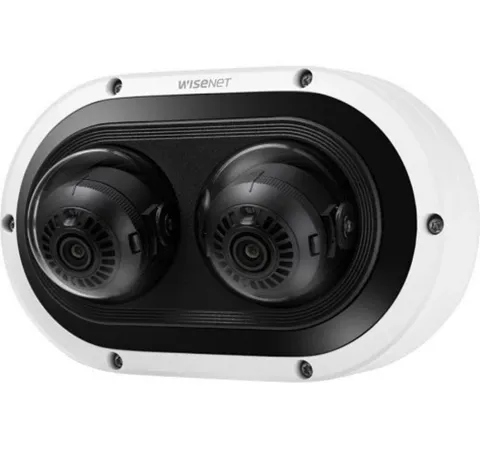 Hanwha Techwin PNM-C7083RVD 2CH POE+ AI IP Security  Dome Camera 3~6mmLens white