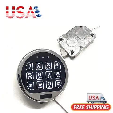 Replace Safe Lock LED Keypad Chrome Electronic Gun Safe Lock Swing Bolt Lock