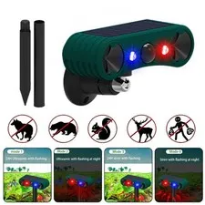 4 Modes Solar Outdoor Motion Sensor Alarm-129db Loud Siren Lamp Noise Maker 1PCS