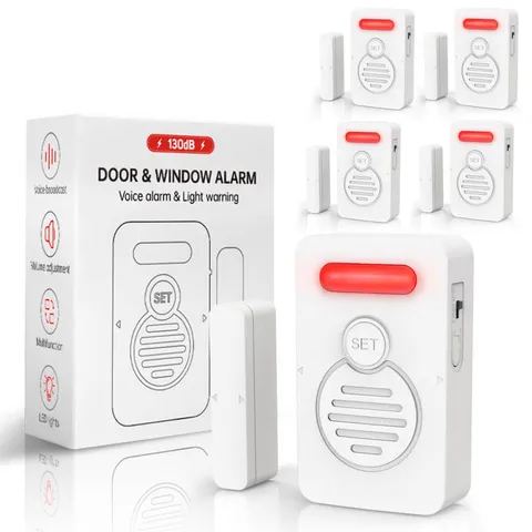 Voice Door Alarm Wireless Magnetic Sensor Adjustable Volume Refrigerator Alert×5